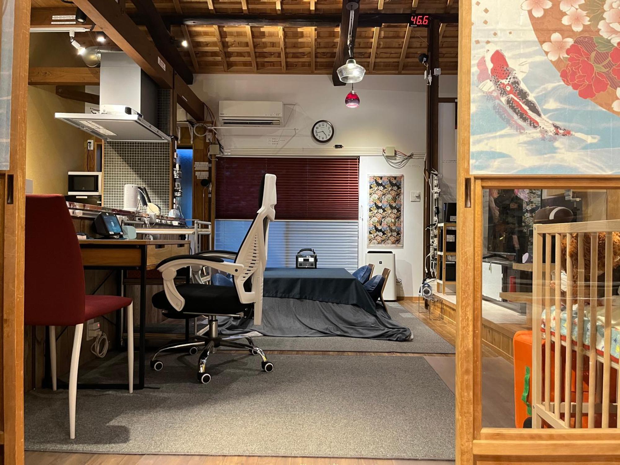 Nishijin No Sato 西陣之郷 -100 Yrs Smart & Sustainable Ai Arthouse With 10Gbps Wifi - Villa Kyoto Room photo